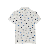 Status Quo Boys All-Over Tropical Printed Half Sleeves Regular Fit Polo T-Shirt
